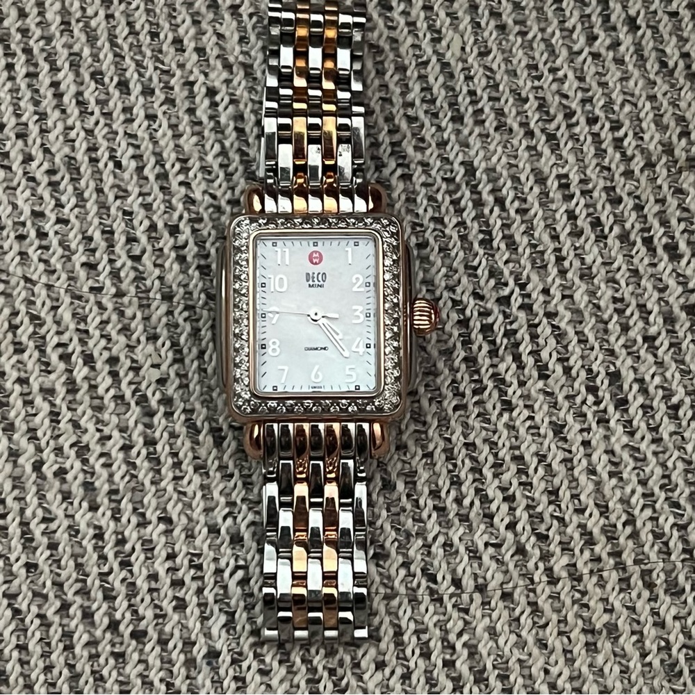 Deco Mini Diamond Stainless Steel/Rose Gold Ladies Watch